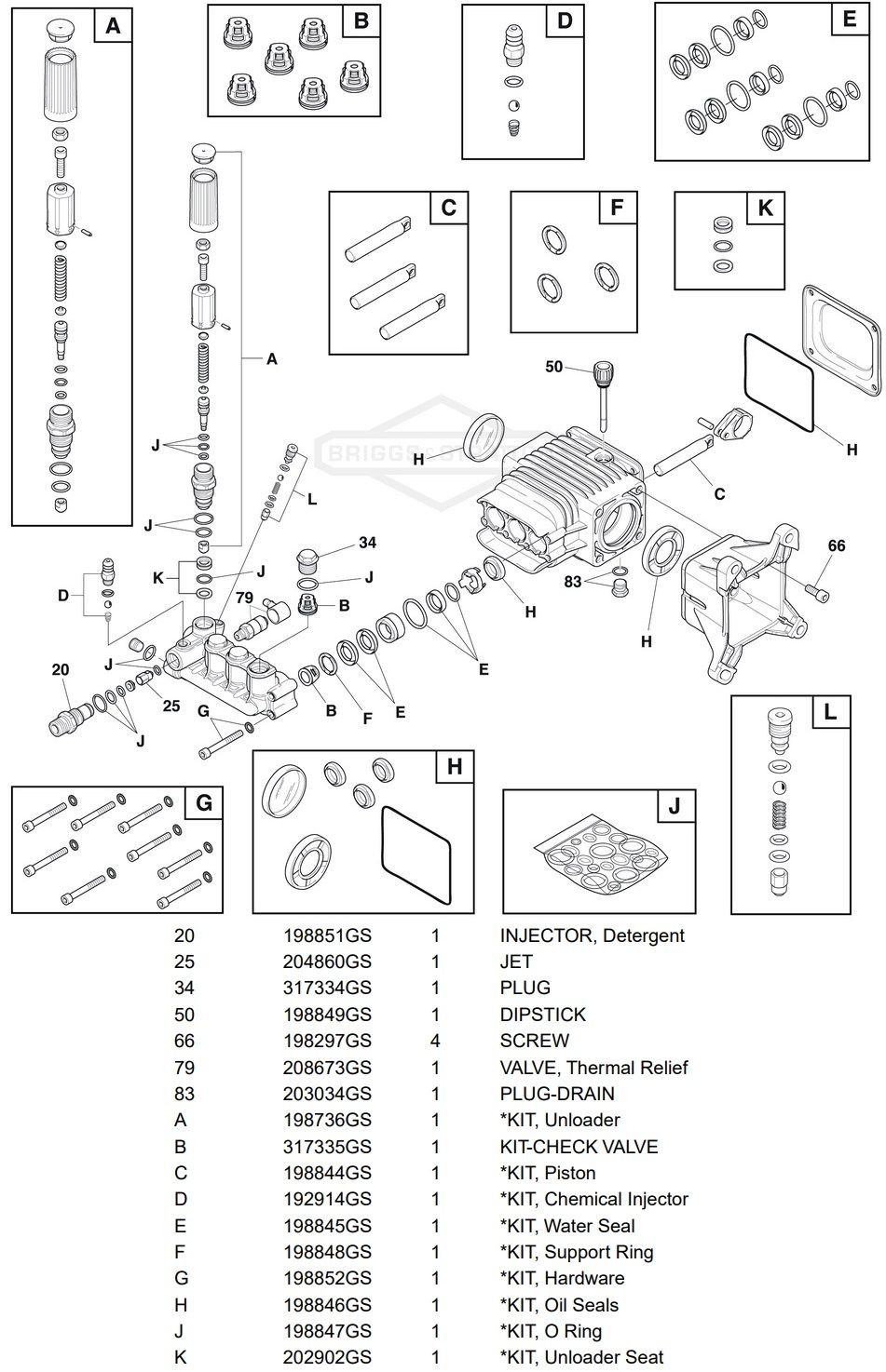 POWERBOSS 020454-03 Pressure Washer Parts, replacement parts, pump breakdown, repair kits, owners manual and upgrade pump